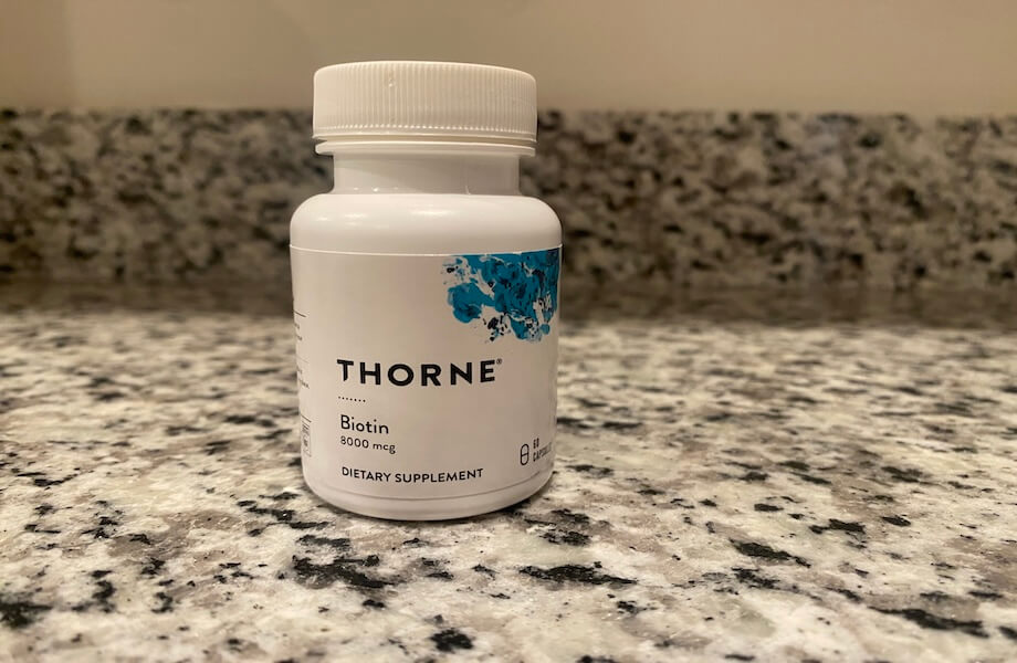 A single container of Thorne Biotin