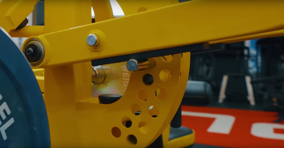 Bench press adjustment bracket on a Powertec Workbench Multistation