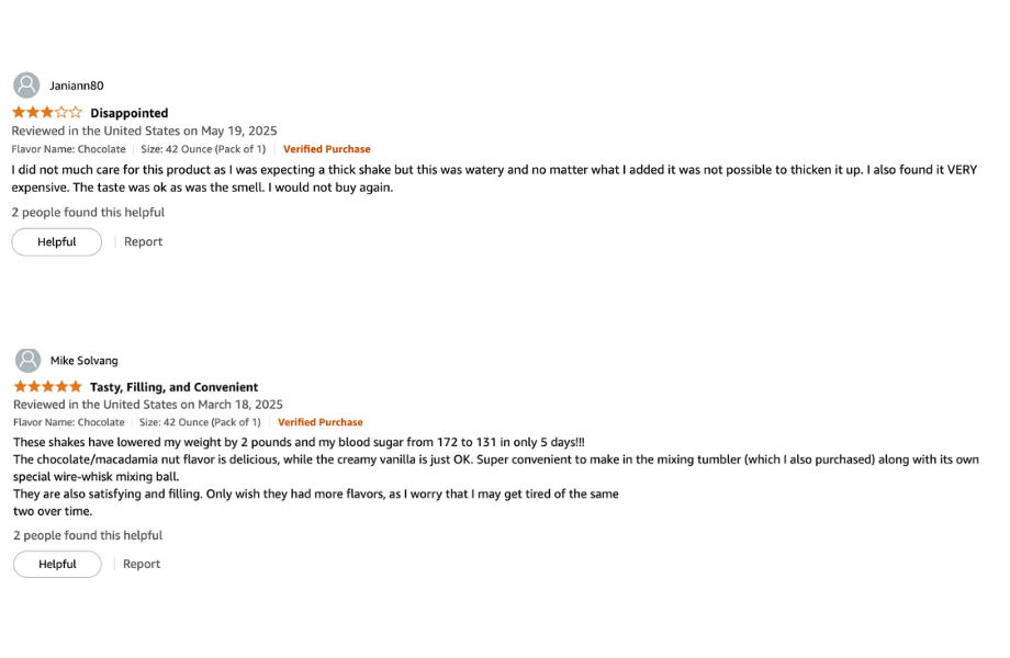 Online customer reviews of HLTH Code Complete Meal