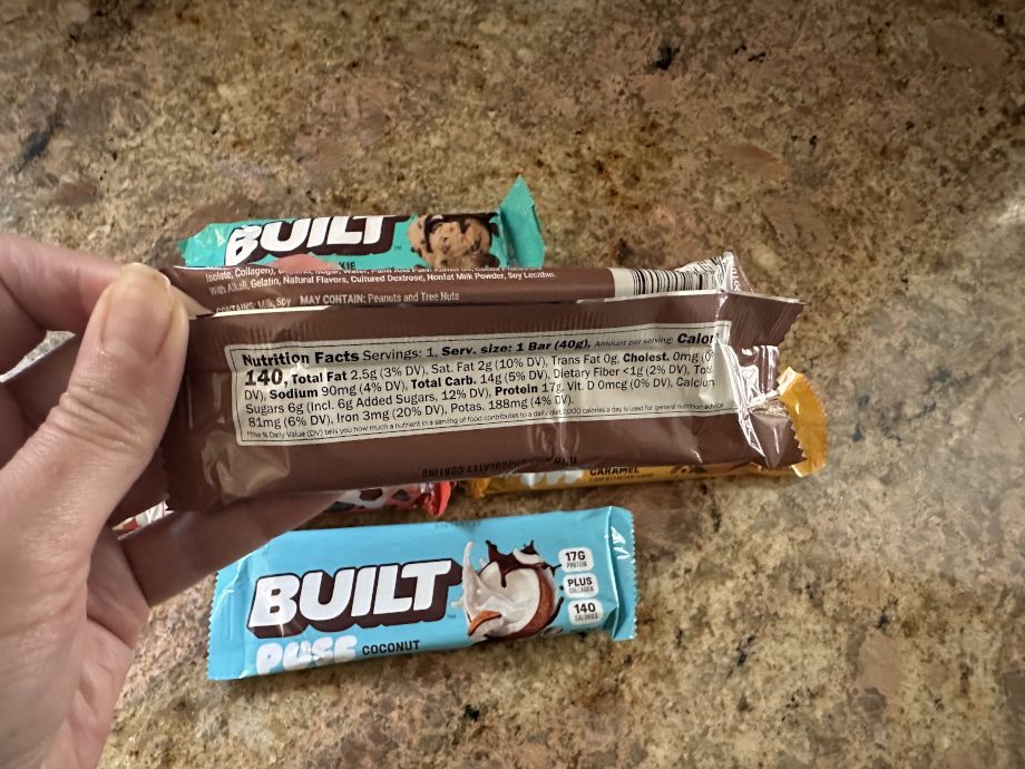 Nutrition Facts label on a Built Puff Bar