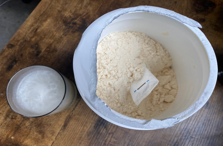 An open container of Primal Kitchen Collagen Peptides