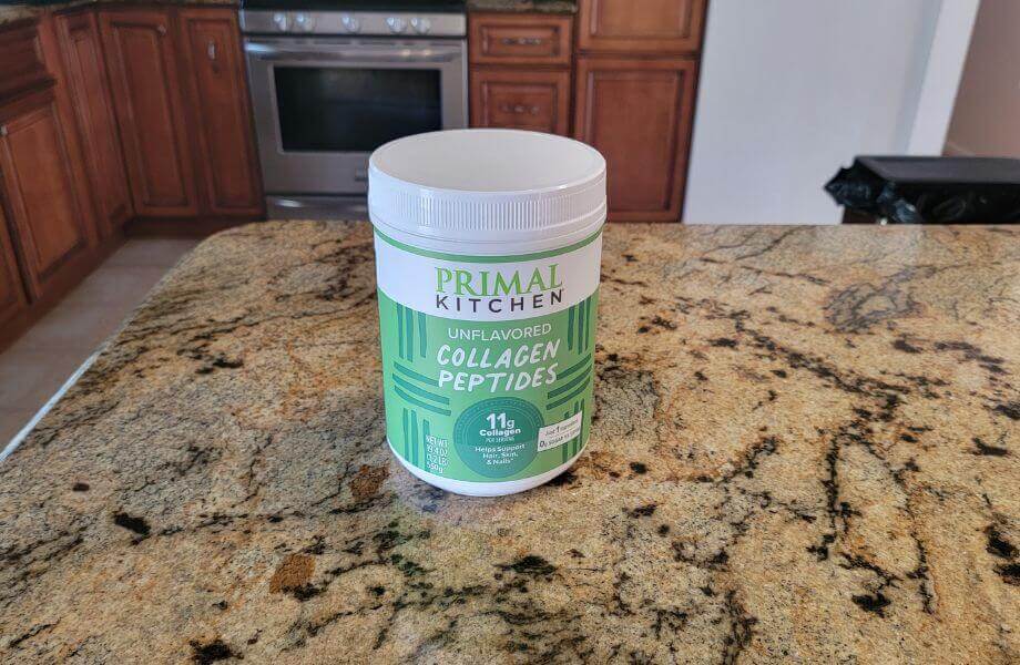 A container of Primal Kitchen Collagen Peptides
