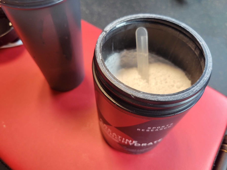 Open container of Sports Research Creatine Monohydrate