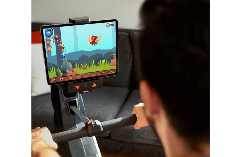 An image of the Aviron Strong Go rower display