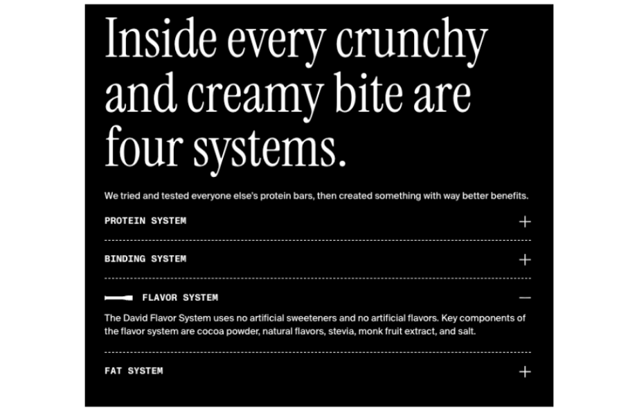 David Protein Bar systems