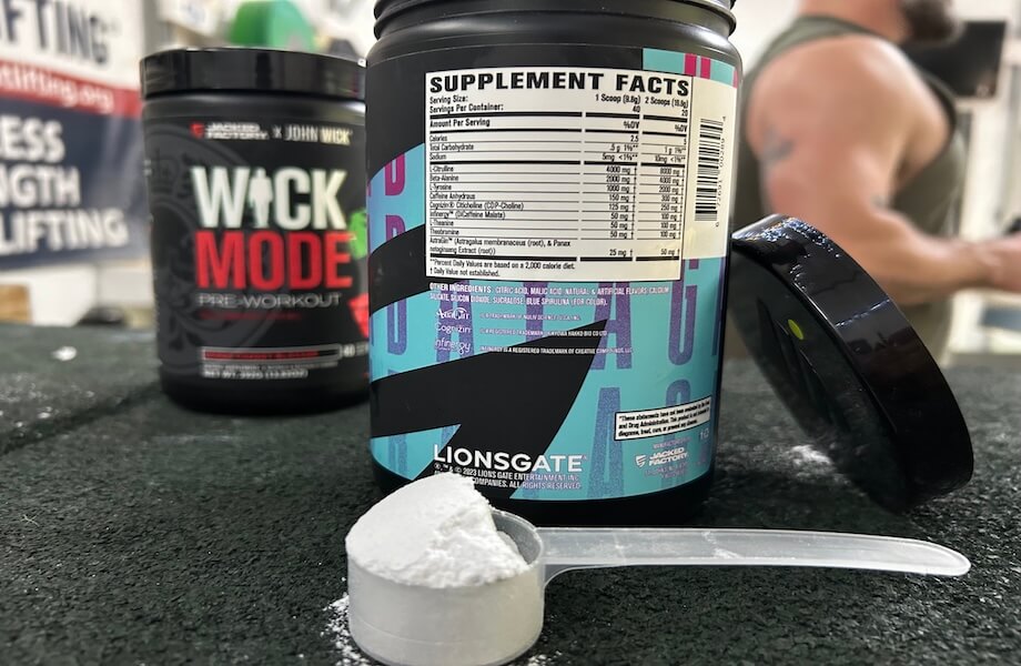 Jacked Factory Wick Mode pre-workout supplement facts