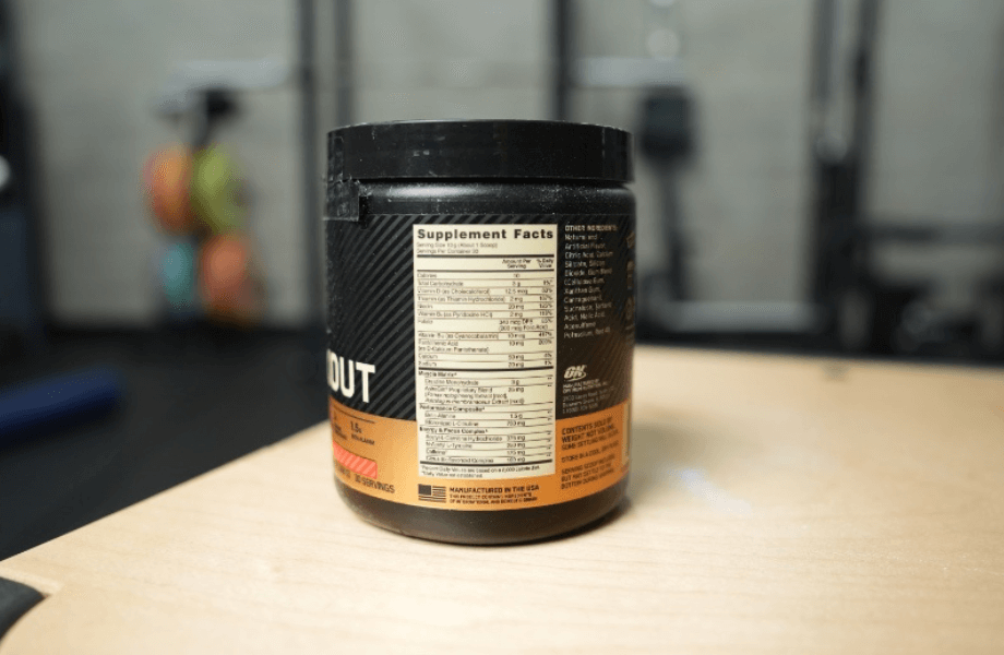 Optimum Nutrition Gold Standard Pre-Workout supplement facts