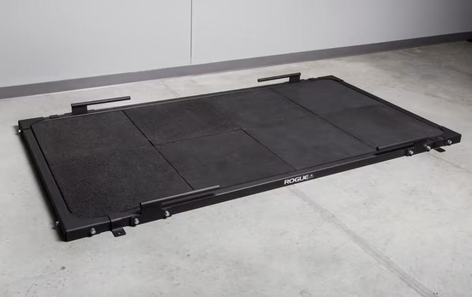 A Rogue Deadlift Platform on a gym floor