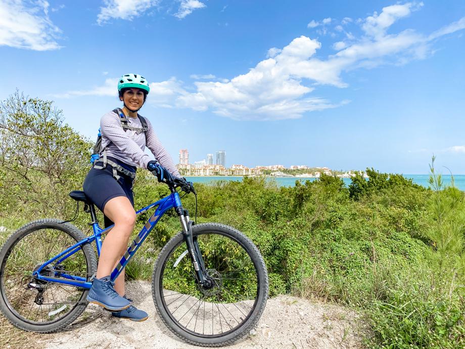 Amanda Capritto poses with a Giro Womens Helmet