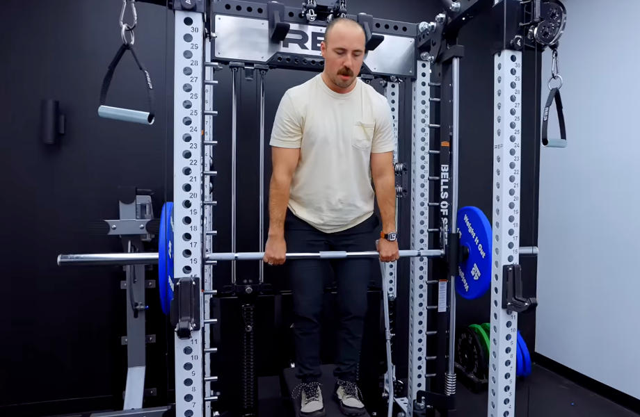 Coop deadlifting in the Bells of Steel Smith Machine Attachment