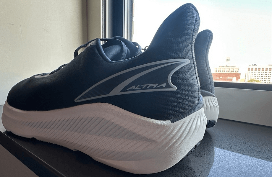 Altra Experience Form running shoe heel counter and midsole foam