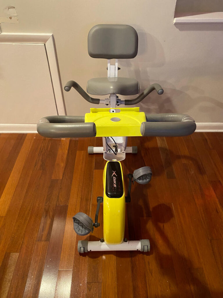Front view of the LEIKI X-Bike Ultra Quiet folding exercise bike.