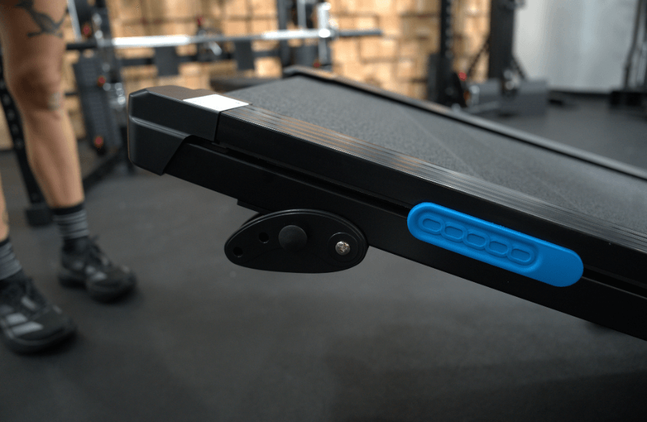 The MERACH T12 Foldable Walking Treadmill's manual incline adjustment mechanism