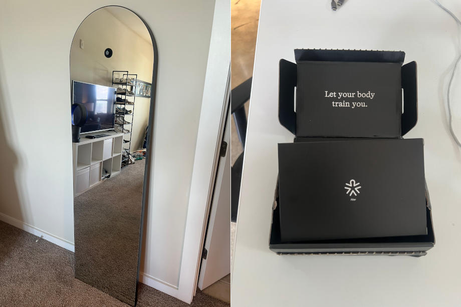 A side-by-side image showing the alter screen in our tester's home along with an image of the opened Alter DNA test box
