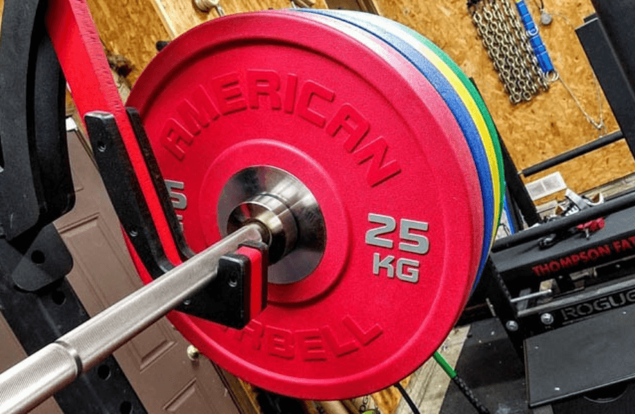 American Barbell Urethane Pro Series Plates being tested in our expert's home garage gym