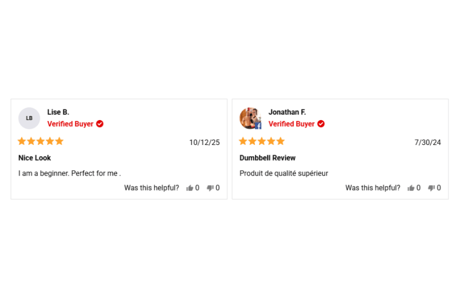 Online customer reviews related to Iron Bull Rubber Hex Dumbbells