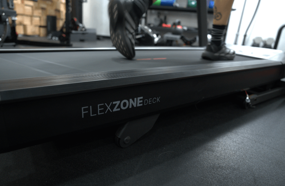 The FlexZone deck cushioning system featured on the Bowflex T6 treadmill