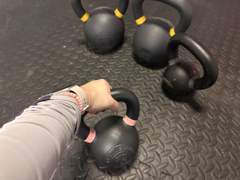Our tester lifting a Kettlebell Kings Kettlebell