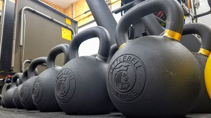 kettlebell kings in garage gym