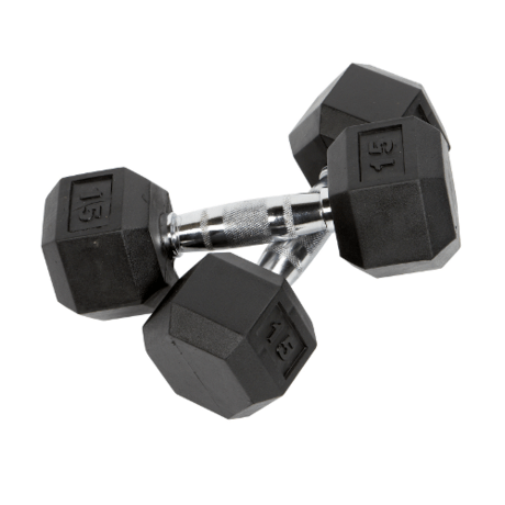 Fringe Sport Rubber Coated Hex Dumbbells