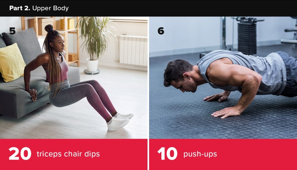 Image showing tricep dips and pushups