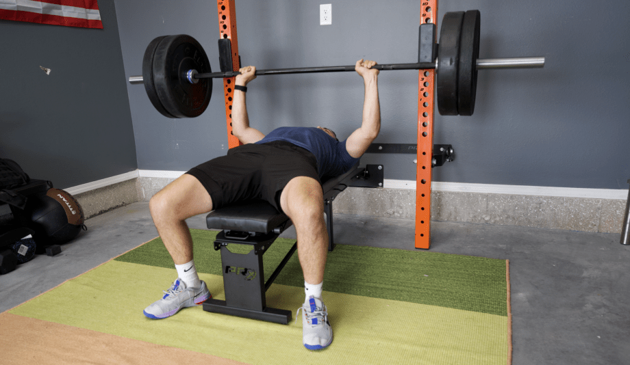 coop testing out PRx Incline Folding Bench 