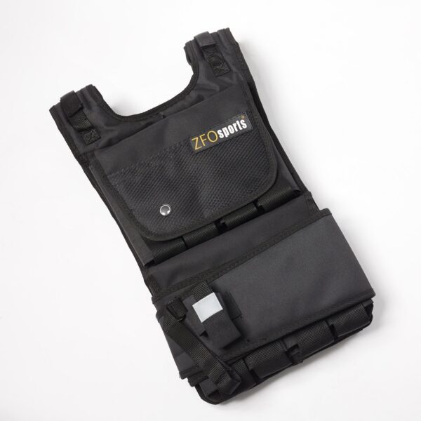 ZFOsports Short Adjustable Weighted Vest with Phone Pocket & Water Bottle Holder 