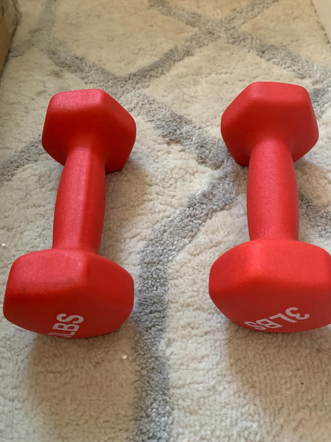 3 pound dumbbells included with the velocore