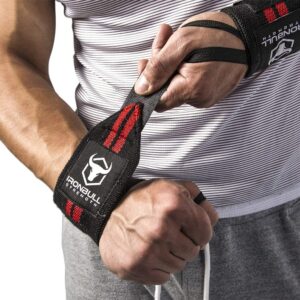 Iron Bull Strength Wrist and Lifting Straps Combo