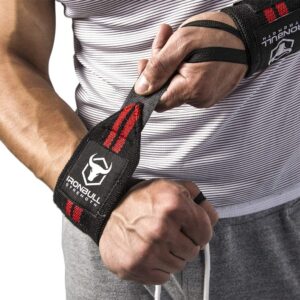 Iron Bull Strength Wrist and Lifting Straps Combo