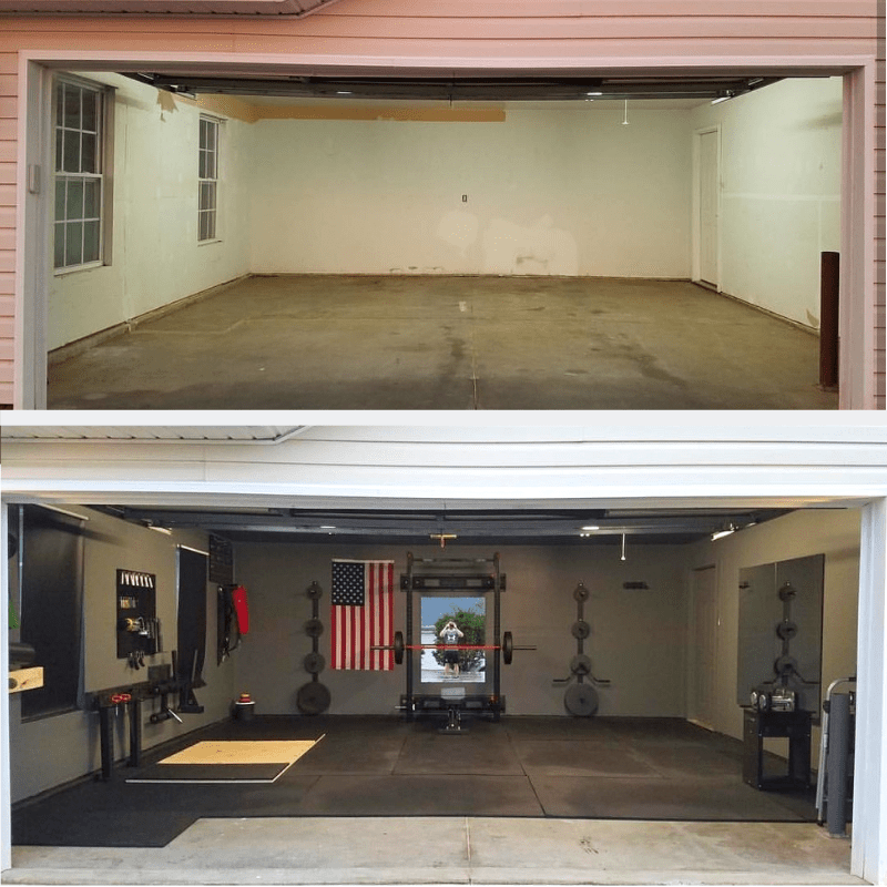 empty garage vs garage gym