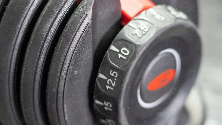 Bowflex SelectTech 552 Review weight dial