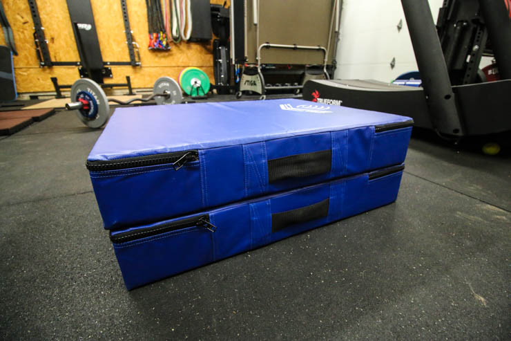 Pound Pads in a garage gym