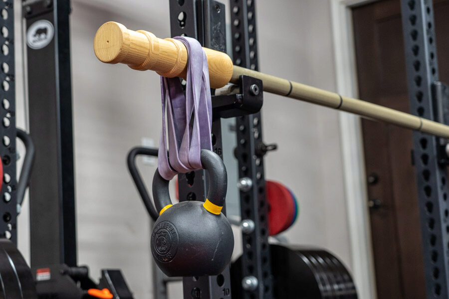 BandBell Earthquake Bar and a kettlebell