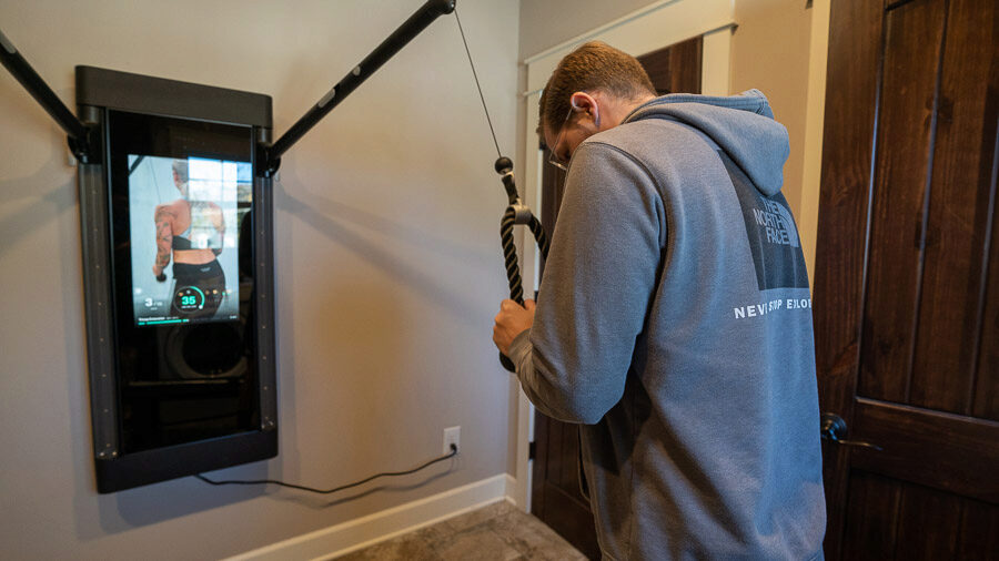 Tonal Smart Home Gym set up at home