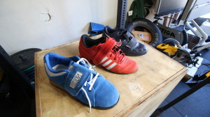 blue, black, and red Position P2.0 Blue Suede Shoes