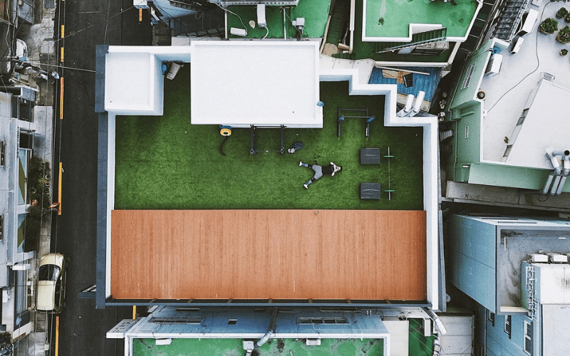 Rooftop Home Gym with Turf