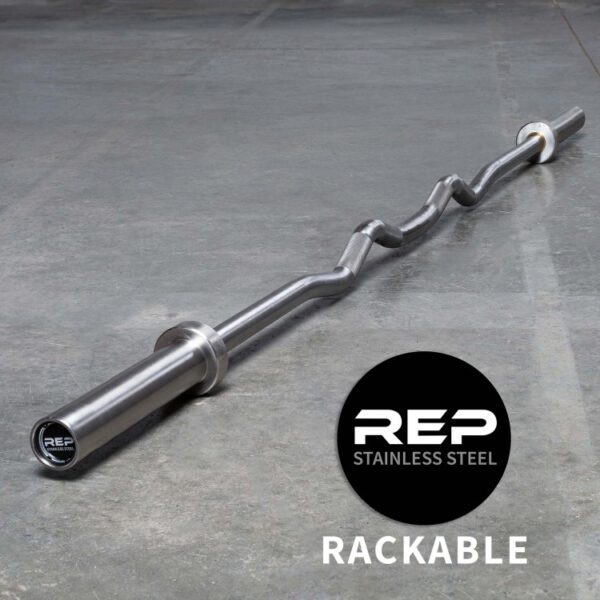 REP Rackable EZ Curl Barbell