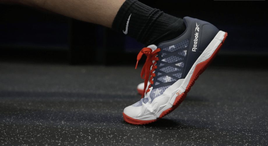 navy and red reebok Indoor Cycling shoes