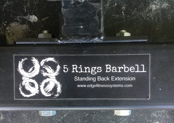 Edge Fitness Systems Standing Back Extension 5 rings barbell