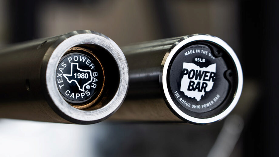 Side-by-side photo of the end caps on the Texas Power Bar and Ohio Power Bar