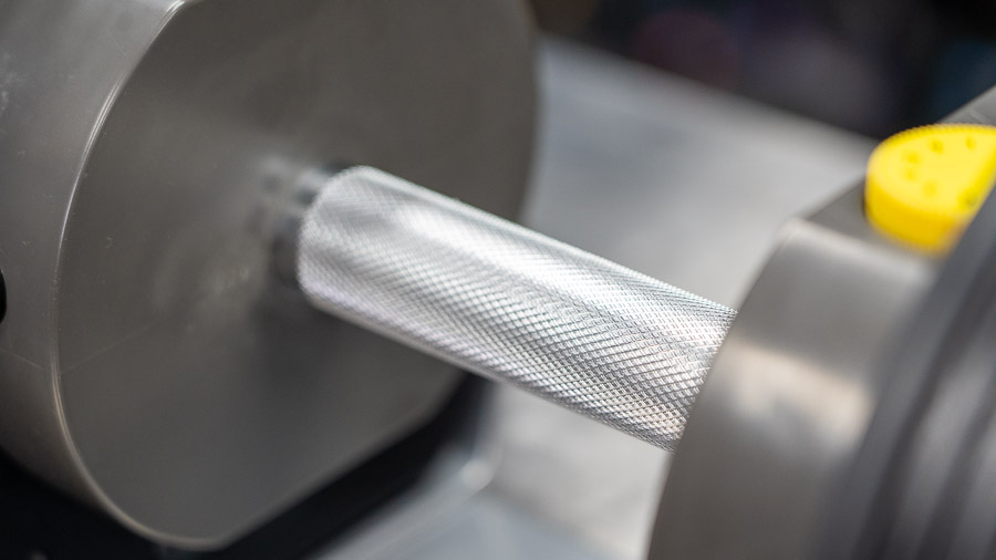 Up close pic of the knurling. 