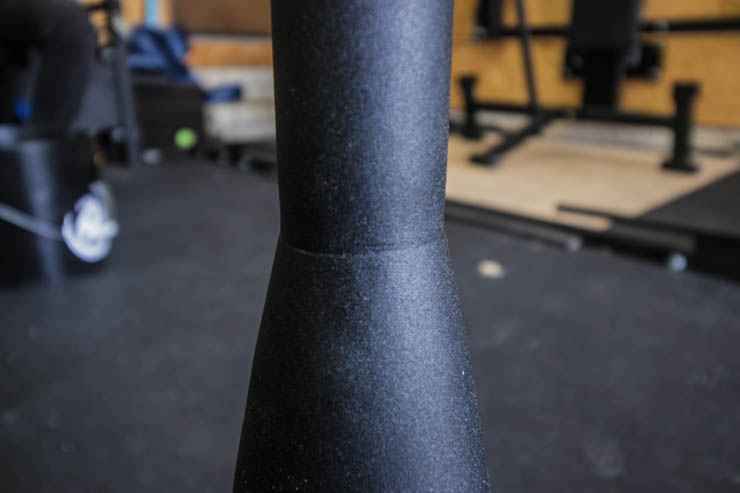 closeup of the Onnit Steel Clubs