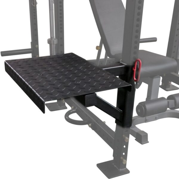 Power rack step up attachment clearance