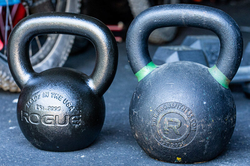 Powder Coat Rogue Kettlebells vs. Rogue E-Coat Kettlebells