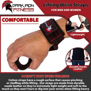 Dark Iron Fitness Leather Suede Lifting Straps