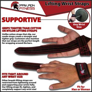 Dark Iron Fitness Leather Suede Lifting Straps