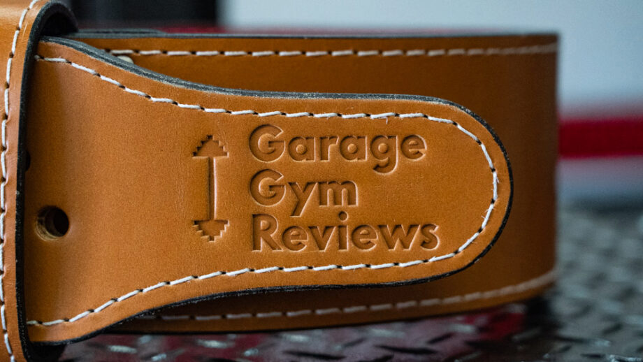 Pioneer Cut Powerlifting Belt with garage gym reviews logo