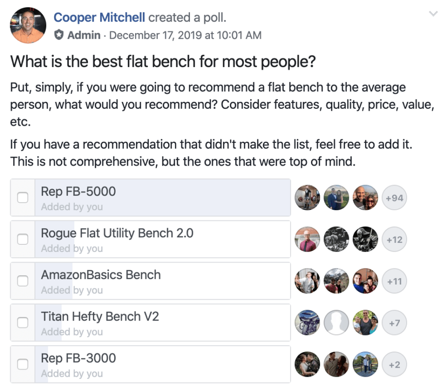 what is the best flat bench for most people?