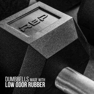REP Rubber Coated Hex Dumbbells